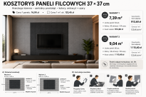 ARCO FeltWall Aranżacja Dekoracyjno Akustyczna 37x37 - Salon Ściana 7,5m2 - 2