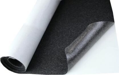 Filc Samoprzylepny Techniczny: 1 szt: 25x150 cm; 4 mm – 350 g/m², Czarny, na Metry | Wygłuszający, Ochronny, Termoizolacyjny