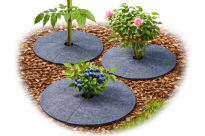 Zestaw krążków przeciwchwastowych 3 szt. ściółkowanie szary ⌀ 33 cm - 11