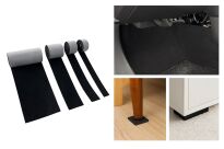 Zestaw 4 taśm filcowych samoprzylepnych z klejem 2,3,5,10 cm × 74 cm – szare, gr. 4 mm, 350 g/m² - 10