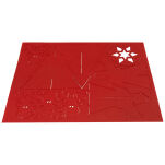 Zestaw ozdób świątecznych kreatywnych na stół z czerwonego filcu arkusz 15x21 cm - 2