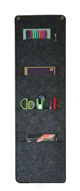 Organizer ścienny antracyt L 25x95 cm