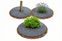 Krążek filcowy podkładka, mata, dysk antychwastowy Φ80 cm szary – do ściółkowania roślin, drzewek, drzew - 8