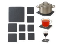 Duży zestaw podkładek uniwersalnych kwadratowych czarnych 9 szt. - 6