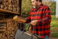 Torba gospodarcza 25×25×50 cm - antracyt, 4 mm - wytrzymała torba filcowa na drewno opałowe, zakupy, pranie, zabawki i piknik, do 30 kg - 13