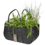 Torba gospodarcza 25×25×50 cm - antracyt, 4 mm - wytrzymała torba filcowa na drewno opałowe, zakupy, pranie, zabawki i piknik, do 30 kg - 10