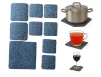 Duży zestaw podkładek uniwersalnych kwadratowych szarych 9 szt. - 3