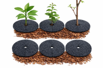 Zestaw krążków przeciwchwastowych 6 szt. ściółkowanie grafit fi 21 cm - 2