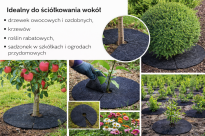 Zestaw krążków przeciwchwastowych 6 szt. ściółkowanie grafit fi 21 cm - 4