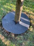 Krążek filcowy podkładka, mata, dysk antychwastowy Φ37 cm grafit– do ściółkowania roślin, drzewek, drzew - 16
