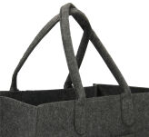 Torba gospodarcza 40×30×50 cm - antracyt, 4 mm - wytrzymała torba filcowa na drewno opałowe, zakupy, pranie, zabawki i piknik, do 30 kg - 9