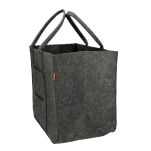 Torba gospodarcza 40×30×50 cm - antracyt, 4 mm - wytrzymała torba filcowa na drewno opałowe, zakupy, pranie, zabawki i piknik, do 30 kg - 12