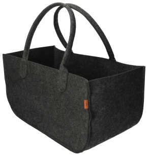 Torba gospodarcza 40×30×50 cm - antracyt, 4 mm - wytrzymała torba filcowa na drewno opałowe, zakupy, pranie, zabawki i piknik, do 30 kg