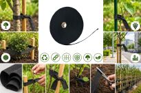 Bardzo mocna taśma ogrodnicza poliestrowa do mocowania drzew, krzewów szerokość 1 cm , długość 50 m - 2