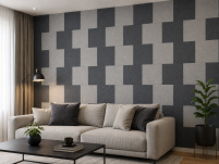 ARCO FeltWall Aranżacja Dekoracyjno Akustyczna 37x37 - Przesunięte kwadraty 3m2 - 4