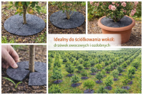 Zestaw krążków przeciwchwastowych 3 szt. ściółkowanie grafit fi 26 cm - 4