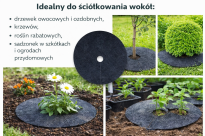 Zestaw krążków przeciwchwastowych 6 szt. ściółkowanie szary fi 17 cm - 12