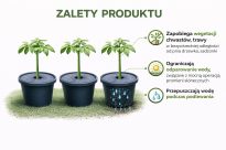 Zestaw krążków przeciwchwastowych 6 szt. ściółkowanie szary fi 17 cm - 2