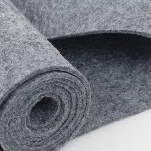 Polski filc poliestrowy gruby 7 mm 700 g szary rozmiar 160x75 cm