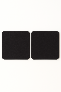 Zestaw 2 podkładek filcowych pod znicze w kolorze grafitowym kwadratowe 20x20 cm