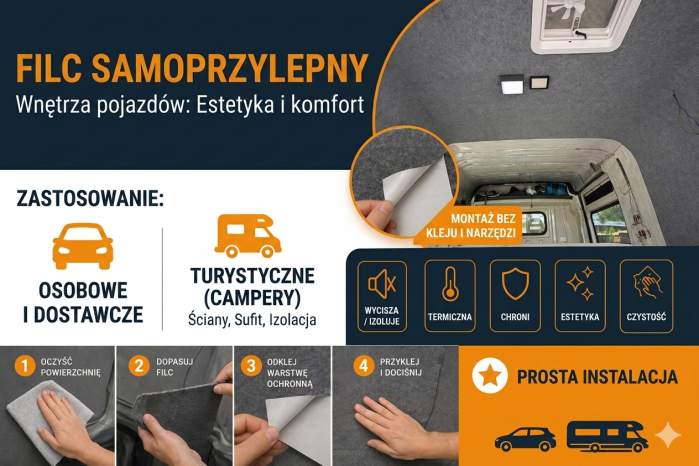 Filc samoprzylepny w motoryzacji